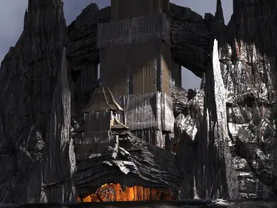 Dark Lord Castle Kit bash 3D model