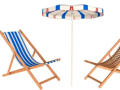 Beach Summer Set 3D model