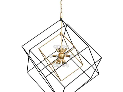 Cubist Pendant 9 Lamp 3D model
