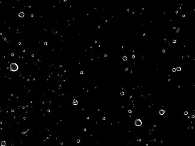 Bubbles B snow falling 3D model