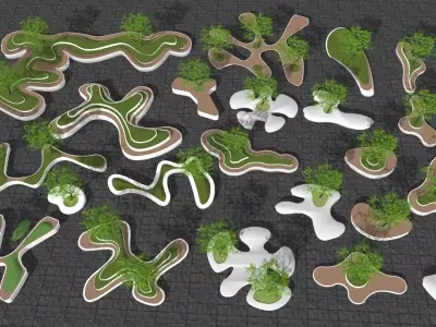 Modern Irregular Tree Pit 3D model