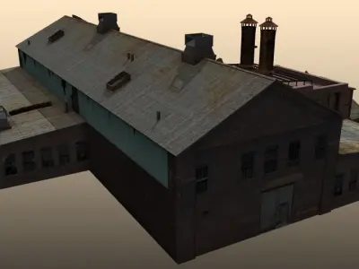 Abandoned Train Station 3D model
