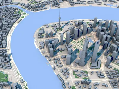 Shanghai City China 3D model