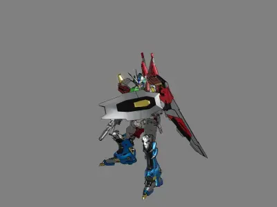 Attacker Gundam 16 3D model