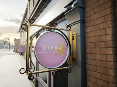 Shop Signboards Unity Low-poly 3D model