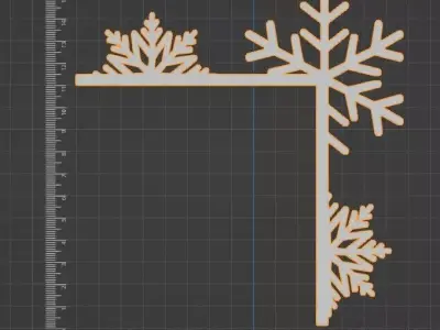 5 Christmas  Decorations Set - 3D Printable Door Edge Ornaments 3D print model