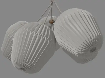 Pendant lamps set 3D Model Pack