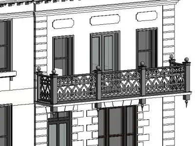 Queens town holtel 3d model 3D model