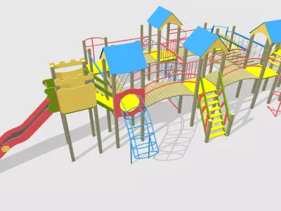 Playground for kids 3D model 25