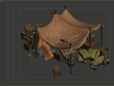 sundries stand rubbish 3D model