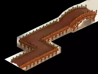 Peach Blossom Island - Boardwalk 11 3D model