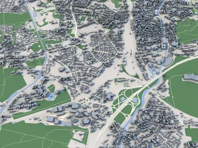 Belfort City France 3D model