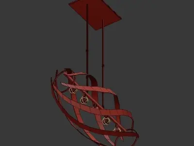 Trephine Oval Chandelier 3D model