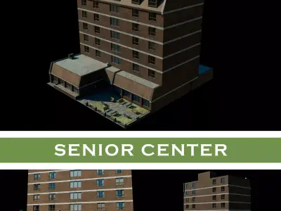 Senior Center - Highly Detailed 3D model
