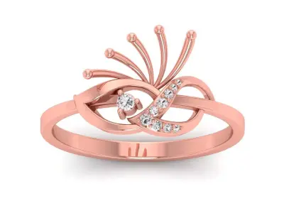 Solitaire Wedding Engagement Women Rings Antique Ring 3D print model