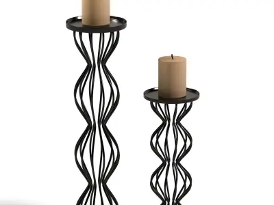 Modern Candlesticks 3D model