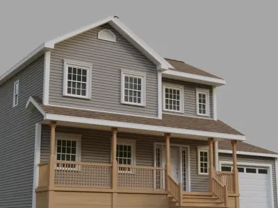 Low Poly house 20 Low-poly 3D model
