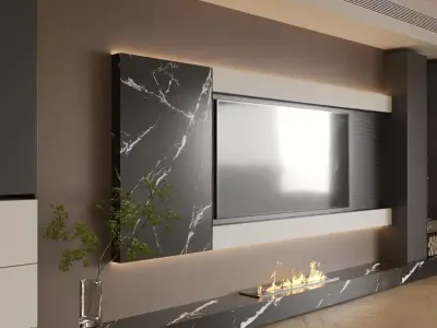 TV background wall 3D model