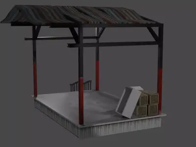 Industrial Cargo Model -blander-Game  Realistic Low-poly 3D model