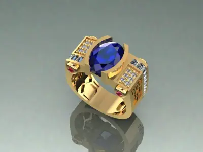 Ring jewelry - Crest  3D print model