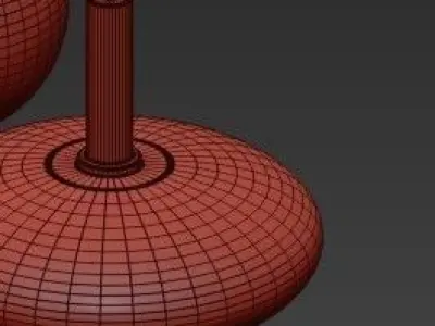 Collect lighting brass and ellipse suspension pendant light 3D model