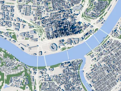 Cincinnati City Ohio USA 3D model