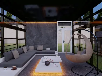 Exterior Villa Landscape Design with Lumion 10 3D model