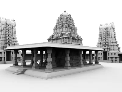 hindu temple 3d model 3D model