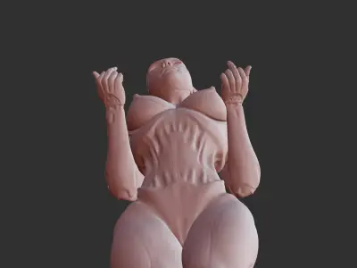 Sexy Mecha Babe NSFW Sci-Fi Statue for Resin Print 3D print model