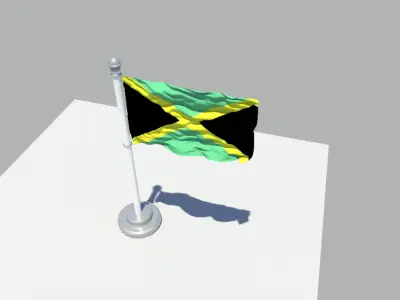 Jamaica flag 3D model