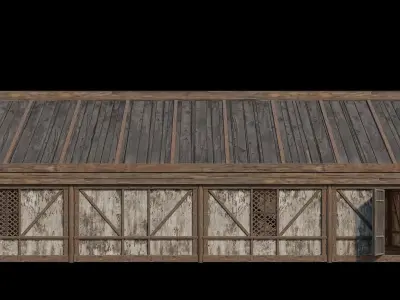 Medieval Houses 36- 4K Textures Game Ready Low-poly 3D model