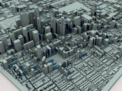 Philadelphia City United States 1 3D print model