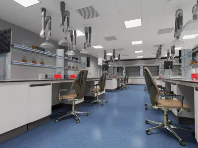 Modern Laboratory Low-poly 3D model