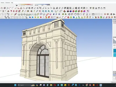 Entrance arch 3d model 3D model