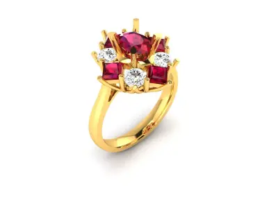 Solitaire Engagement Wedding Diamond Ring 3D print model order