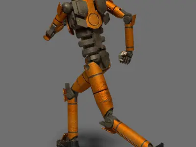 Animated robot 3D model