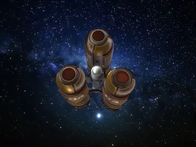 SCI-FI Tube Fuel Prop Space Low-poly 3D model