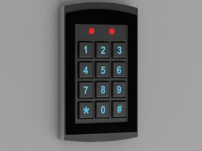 Modern Keypad Lock - Various Modes Low-poly 3D model