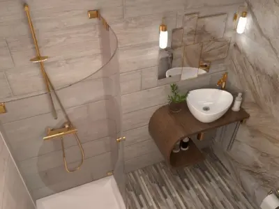 small bathroom 3D model