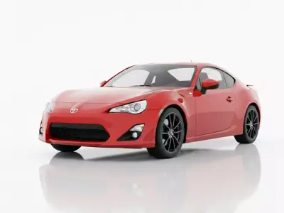 High Fidelity Toyota GT86 Sports Coupe Low-poly 3D model