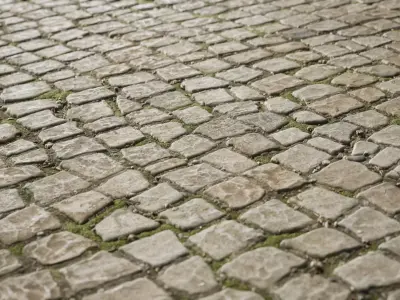 Lisbon town cobblestone PBR Material Texture