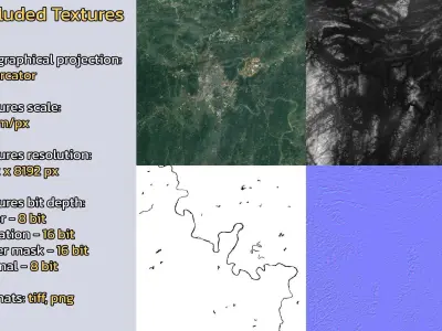 Liuzhou China City Landscape 3D Model 3D model