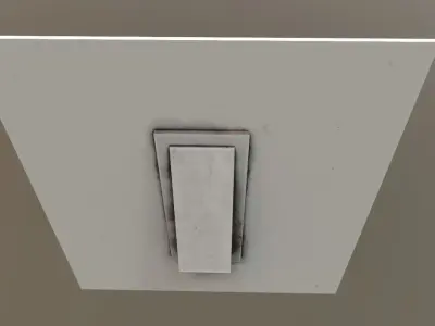 Old Light Switch PBR Low-poly 3D model