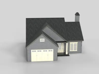 British House Design 05T2 Low-poly 3D model