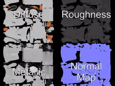 Futuristic Silver Suit model pack Low-poly 3D model