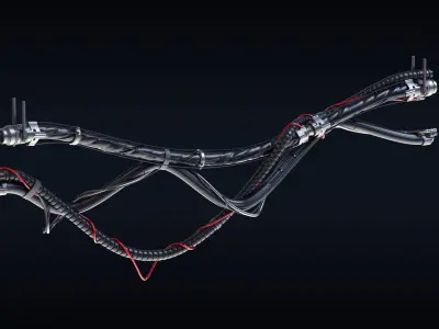 Cables and Wires set 3D model