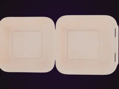 Cardboard paper - Disposable Container 3D model