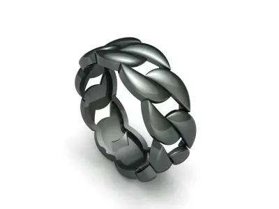 Light Weight Cuba Chain Ring  3D print model