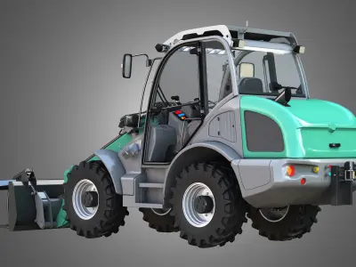 Loader KL80-8T  with Fork with Grapple - Front Loader 3D model