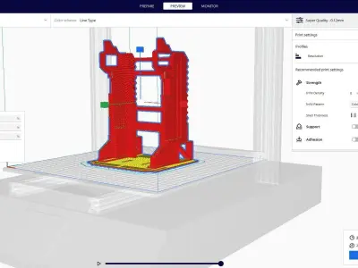 sci-fi robot station 3D print model